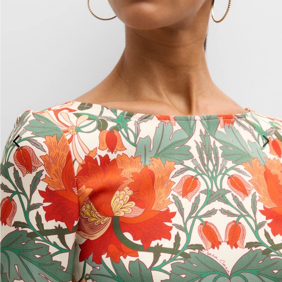 NWT Cara Cara Amaya Floral Sheath Scoop-Back Mini Dress S - Picture 2 of 11